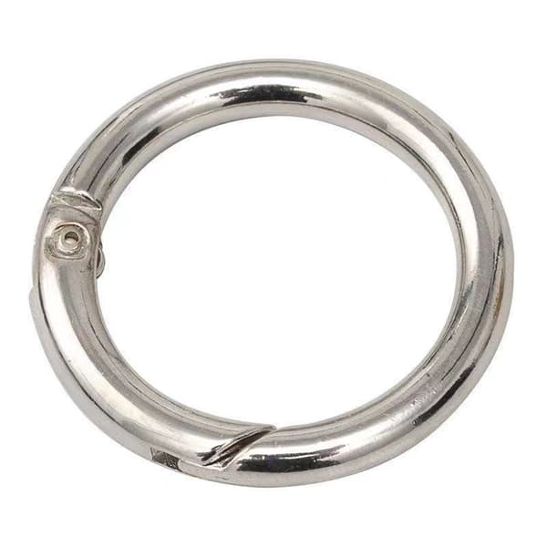 Runda nyckelringar med hummerlås 10-pack Silver 63 Silver