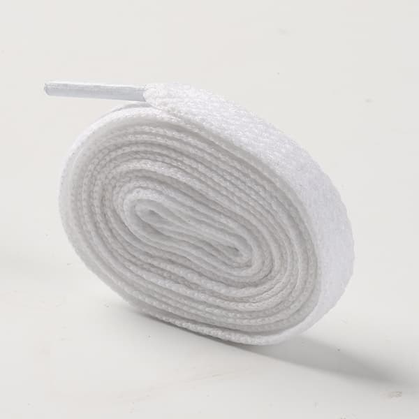Flate skolisser i polyester, 4 par hvit M hvit M White