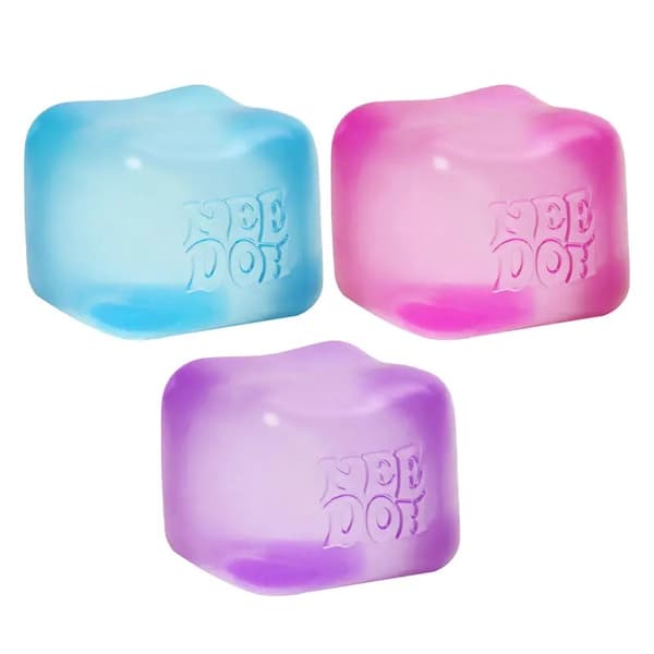 Schylling Nice Cube NeeDoh Stressbold - Sanselegetøj, angst- og stresslindring Ice Blue