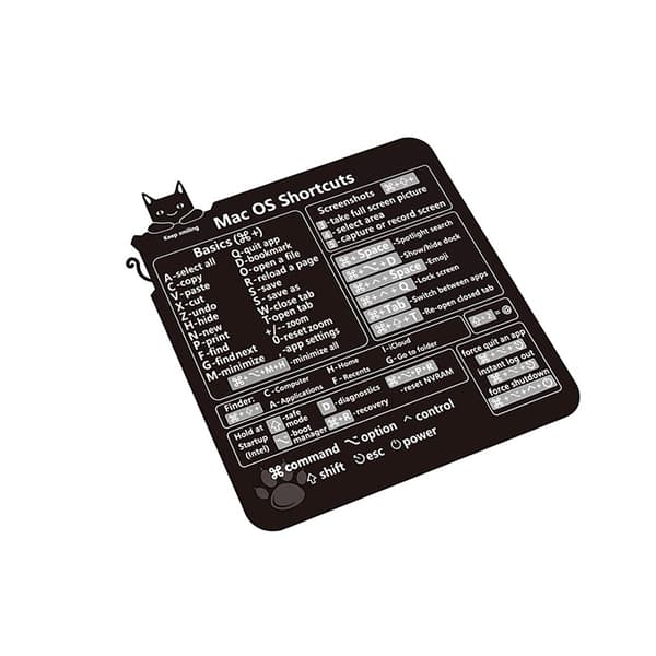 Tastaturmærkat med Mac-genveje Sort 4 Black
