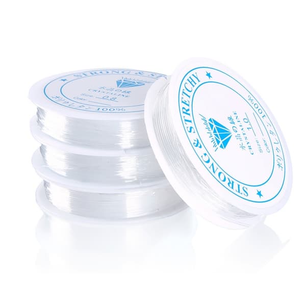 2-pak Transparent elastisk tråd til smykkefremstilling 0,6 mm 0,6mm