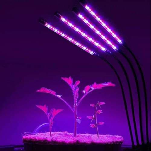 Växtlampa / växtbelysning med 4 flexibla LED-lysrör 1-pack 845