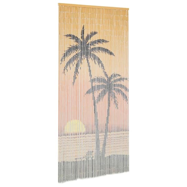 vidaXL Dörrgardin i bambu 90x200 cm multicolor multifärg