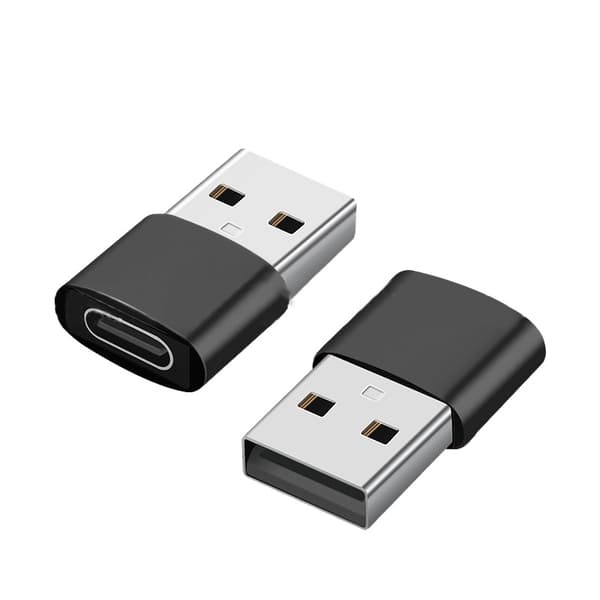 2 kpl USB-C–USB-sovitin tiedonsiirtoon ja lataukseen, musta 9 Black
