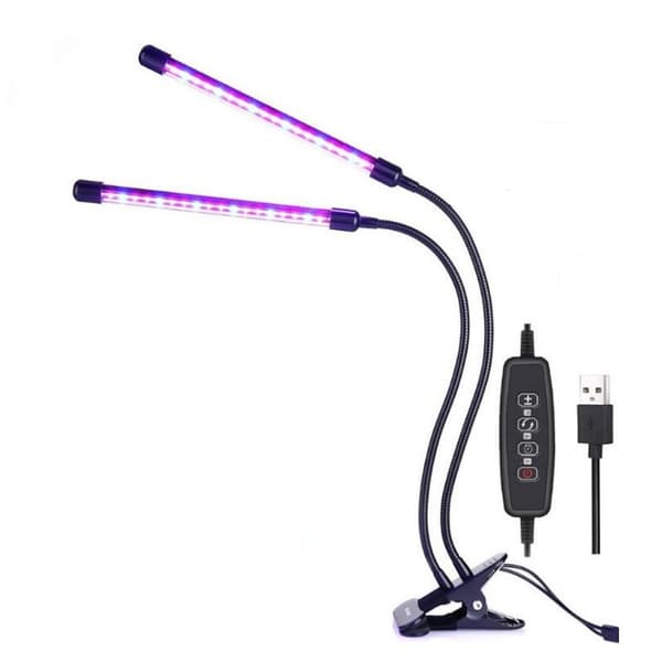 Växtlampa / växtbelysning med 2 flexibla LED-lysrör 501
