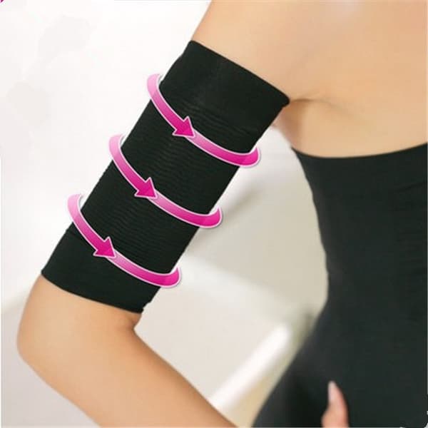 Kompression ærmer arm shapers sport komprimere 1 par Sort S Sort S Black