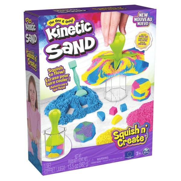 Kinetic Sand Squish n Create monivärinen
