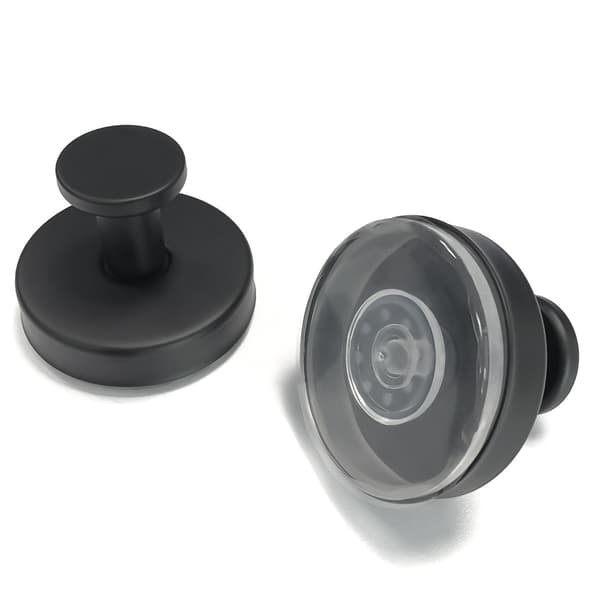 Väggkrokar med sugpropp, 4-pack Svart 296 Black