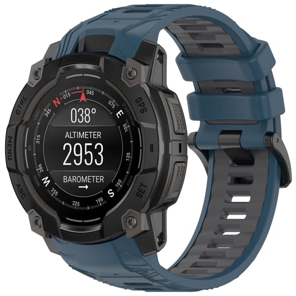 Garmin Instinct 3 Tosidig Silikonrem Blå Modell 1 24 Blue