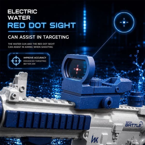 Elektrisk vandpistol M146 – blå model med teleskopsigte