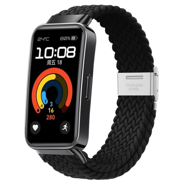 Vævet nylon urrem til Xiaomi Mi Band 8/9 Sort 15 Black