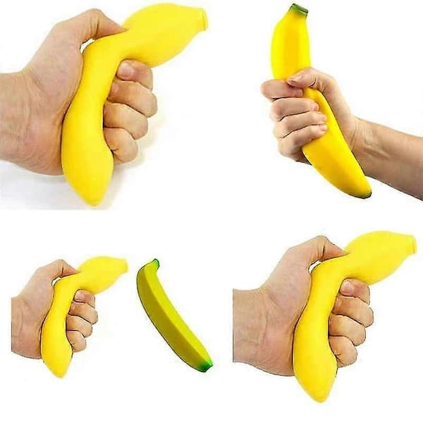 18 cm Jumbo Squishy Banan Stropper Dekorationer Legetøjsmad Samlerobjekter