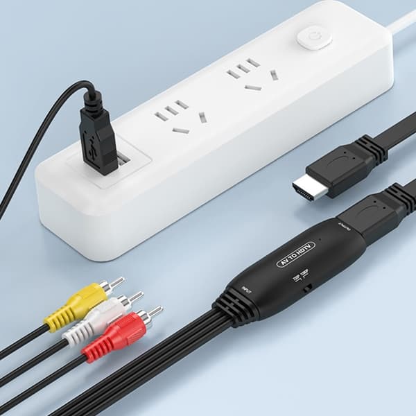 AV til HDMI-konverterkabel - RCA Composite til HDMI-adapter med USB-strøm 76