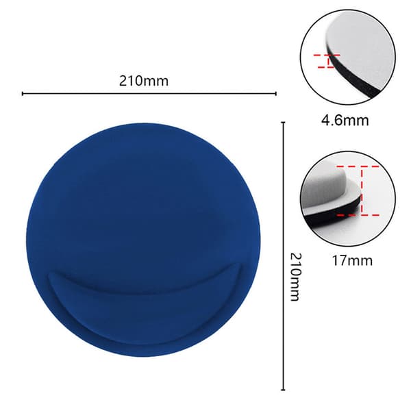 Ergonomisk rund musematte med håndleddsstøtte, blå 26 Blue