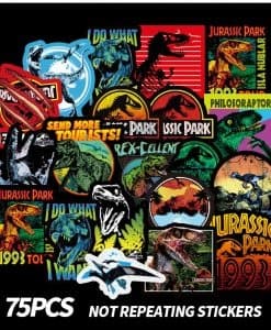 LAGERSALG Jurassic Park og dinosaur-klistremerker - 50