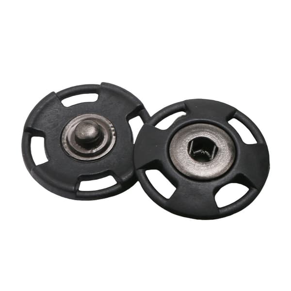 Gennemsigtige trykknapper - 25 mm, 10 stk. sorte 25 Black