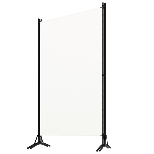 vidaXL Romdeler 3 Paneler Hvit 260x180 cm Stoff