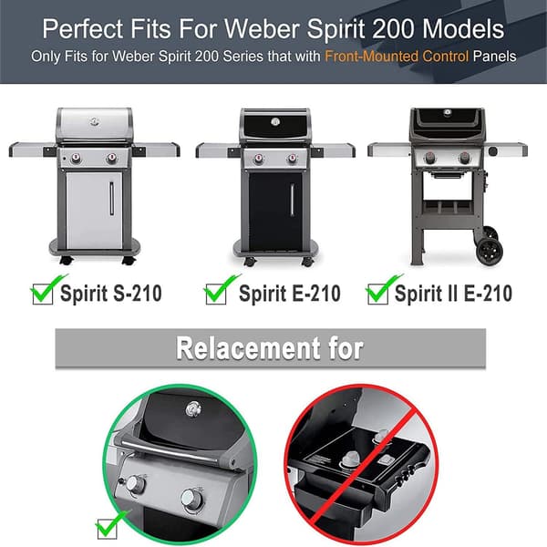 3-pak grillvarmeplader til Weber Spirit 200-serien - sort 1772