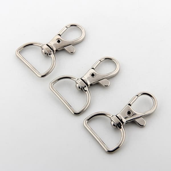 Svängbara halvcirkelformade ringar med karbinhake, 10 st silver 2 cm silver 2 cm Silver