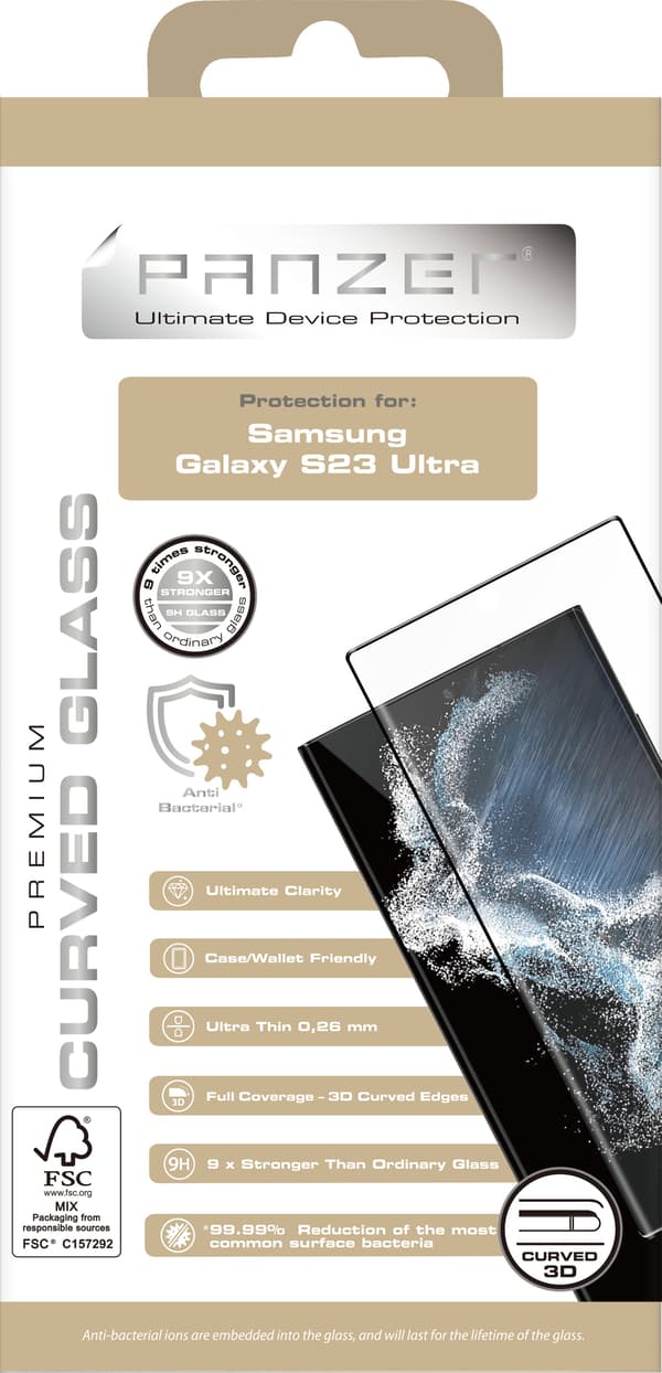 Samsung Galaxy S23 Ultra Buet Glas Sort 80
