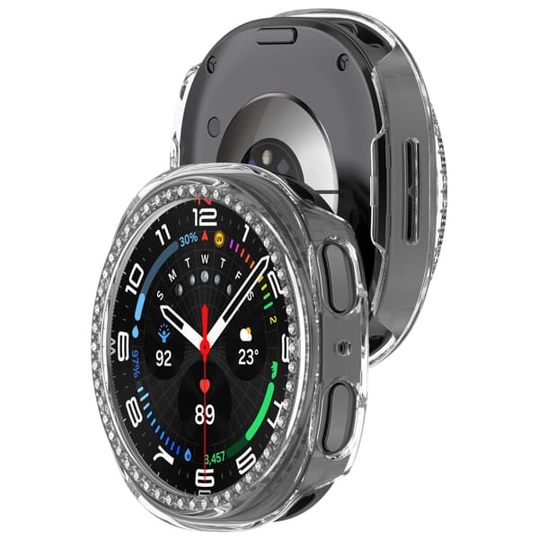 Stilfuldt etui til Samsung Galaxy Watch8 40mm Gennemsigtig 4 Transparent