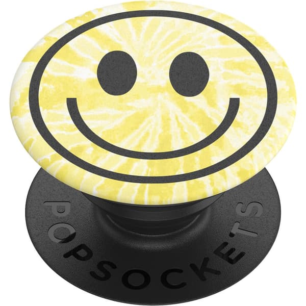 Tie Dye Smiley Avtakbart grep med justerbar funksjon Gul