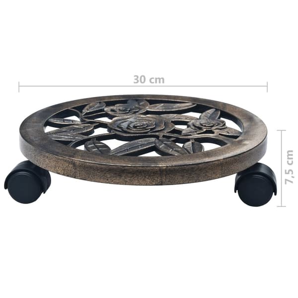 vidaXL Blomstervogner 6 stk Bronse 30 cm Plast brown Brun