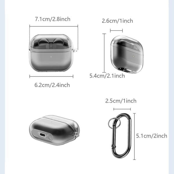 Skyddsfodral för Samsung Galaxy Buds 3/Buds 3 Pro med karbinhake 24