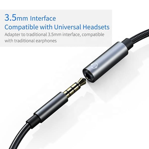USB-C-adapter til 3,5 mm hovedtelefoner og USB-C-oplader Sort 15 Black