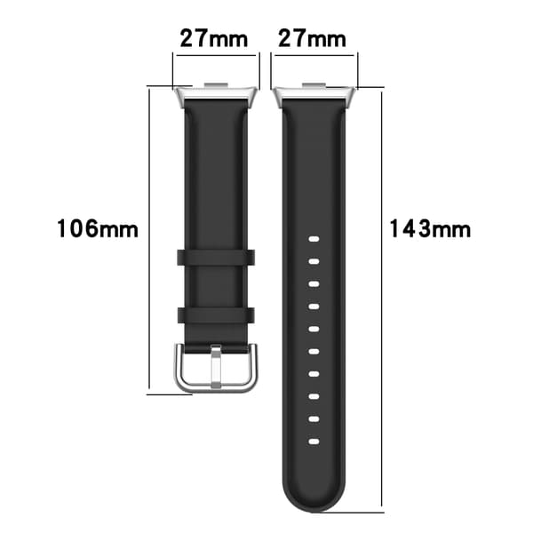 Læderurrem til Xiaomi Smart Band 9 Pro Sort 20 Black
