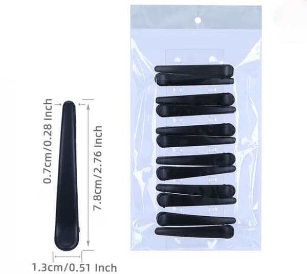 Professionel Hår Salon Hårnåle Sort Plast Enkelt Tand Sort 2 7,8 cm Sort 7,8 cm Black
