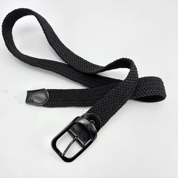 Elastisk vevd belte for menn 105 cm svart 145 Black