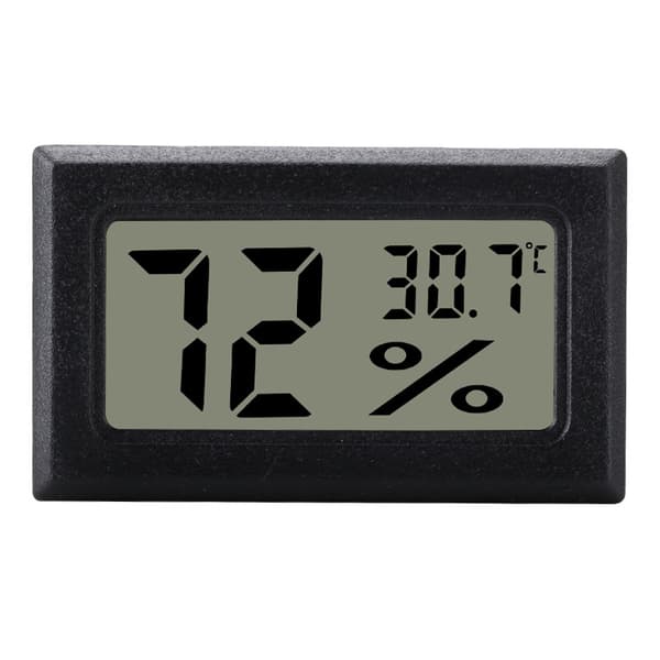 Mini LCD-kosteusmittari / lämpömittari, harmaa 19