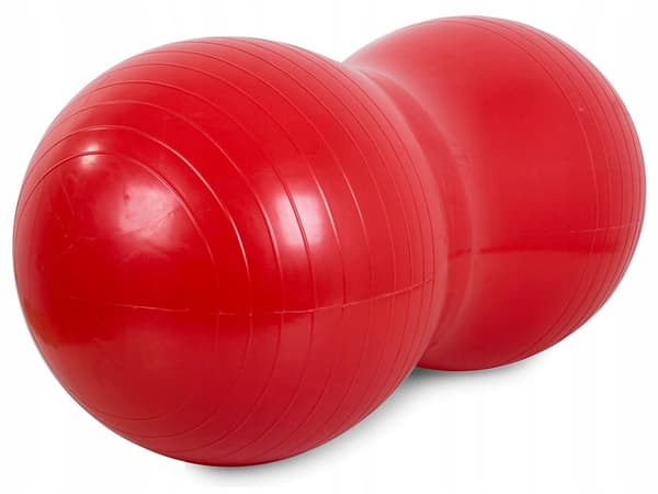 Træningsbold / Pilatesbold med pumpe - Peanut red Röd