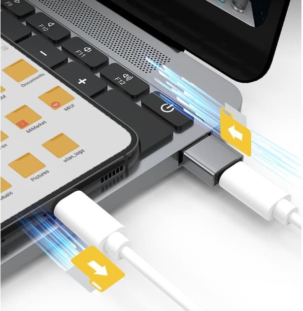 USB-A (hane) till USB-C (hona) adapter Svart 7 Black