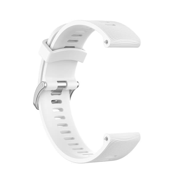 Klokkerem til Garmin Forerunner 245 Silikon Hvit Garmin Forerunner 245 20 mm Hvit 20 mm White