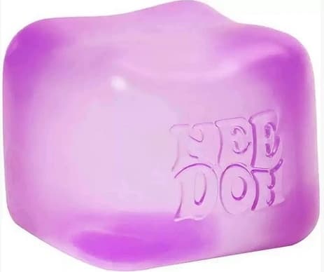 Schylling NeeDoh Nice Cube - Sensorisk klemmelegetøj med super solid klemme lilla purple