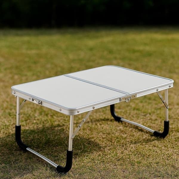 Hopfällbart lättvikts campingbord i aluminium