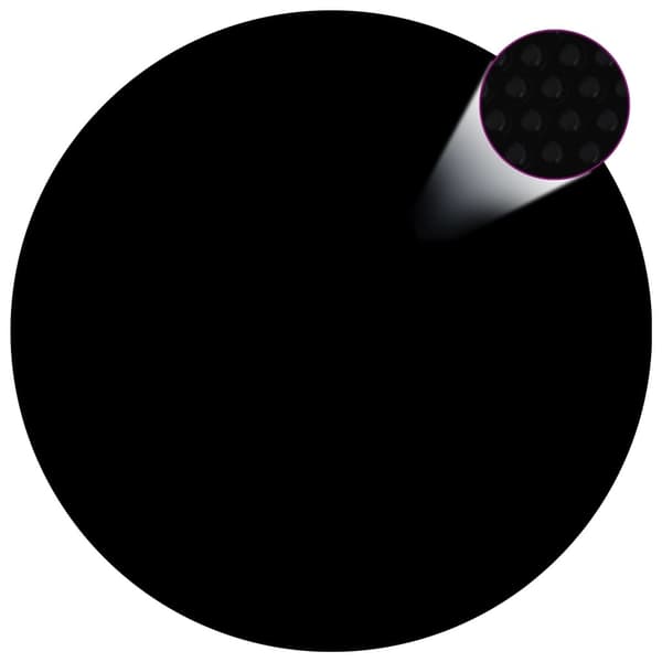 vidaXL Poolvarmefolie PE 455 cm Sort og Blå black Svart