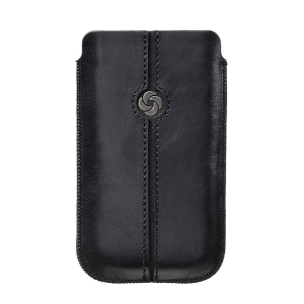 SAMSONITE Mobilväska Dezir Läder Liten Svart Läder, Polyester Svart