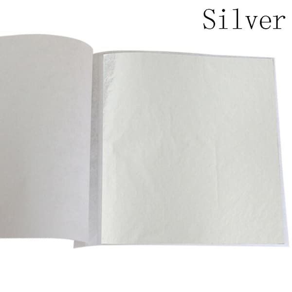 100 ark guldfolie forgyldning håndværk papir Silver