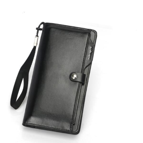 Herrepunge i clutch-stil med flere kortpladser Sort 197 Black