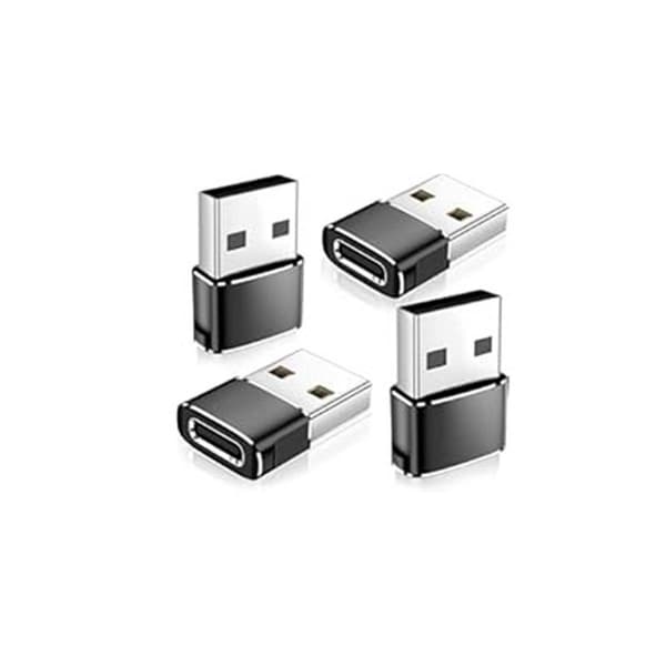 USB-C hona till USB-A hane-adapter (4-pack) - Stöder PD snabbladdning för snabba och effektiva anslutningar 18