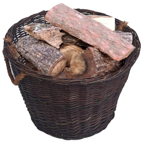 vidaXL Stapelbara vedkorgar 3 st Mörkbrun Pil brown Brun