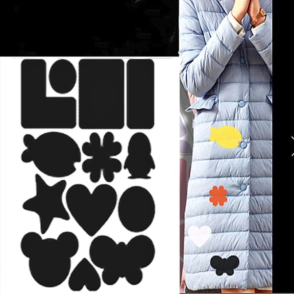 Selvklebende reparasjonslapper Nylon Svart 65 stk 49