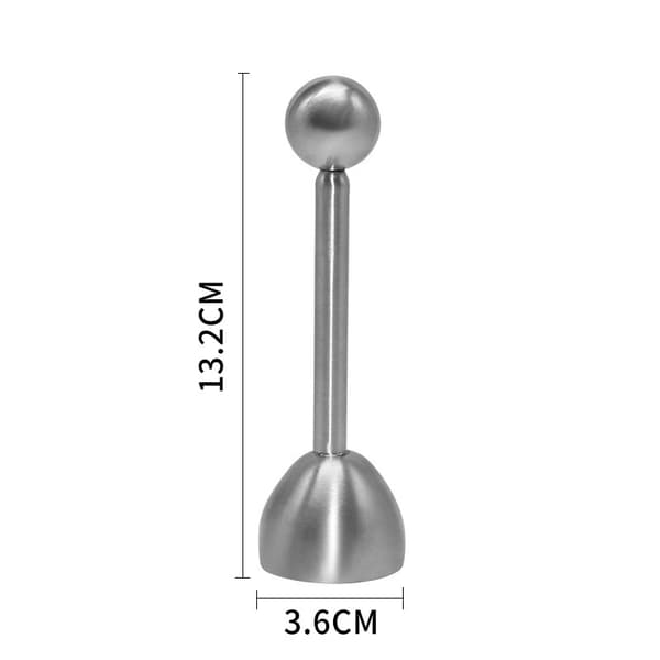 Eggåpner og eggetopper i rustfritt stål for hardkokte og bløtkokte egg Sølv 50 Silver
