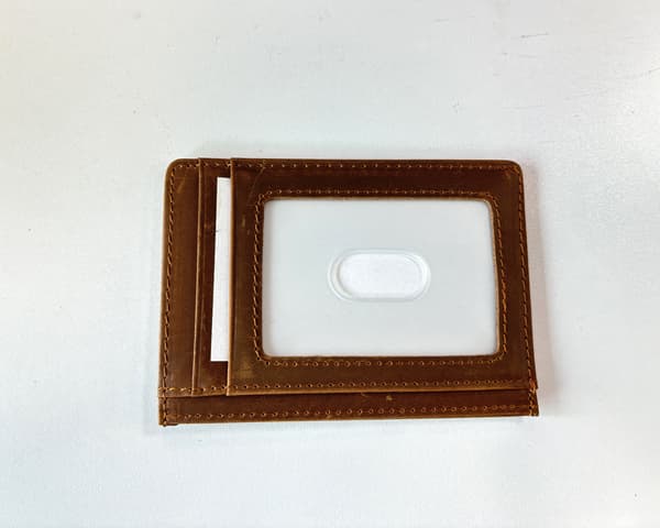 Korthållare med RFID-skydd Äkta läder Brun 28 Brown
