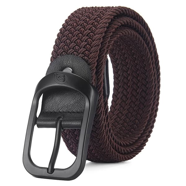 Elastisk vevd belte for menn 105 cm brunt 153 Brown