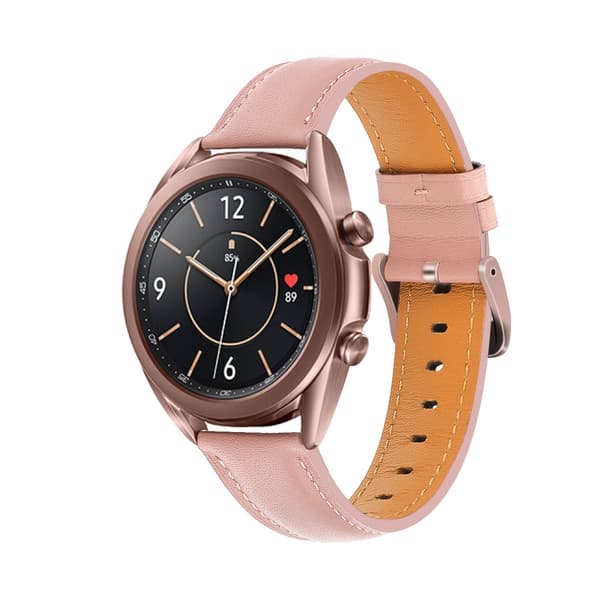 Læderrem til Samsung Galaxy Watch 3 Pink 14 Pink