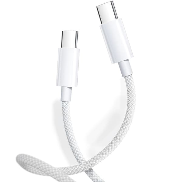 2m USB C til C kabel, 2-pak hvid 75 White
